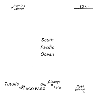[Country map of American Samoa]