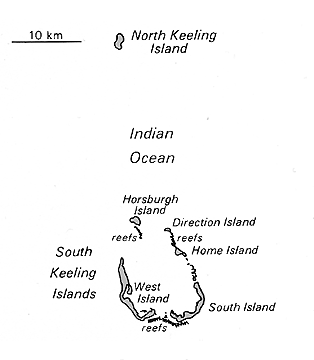 [Country map of Cocos (Keeling) Islands]