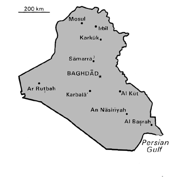 [Country map of Iraq]
