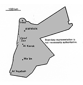 [Country map of Jordan]