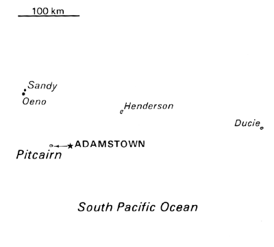 [Country map of Pitcairn Islands]