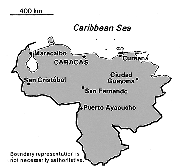 [Country map of Venezuela]