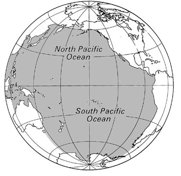 [Country map of Pacific Ocean]